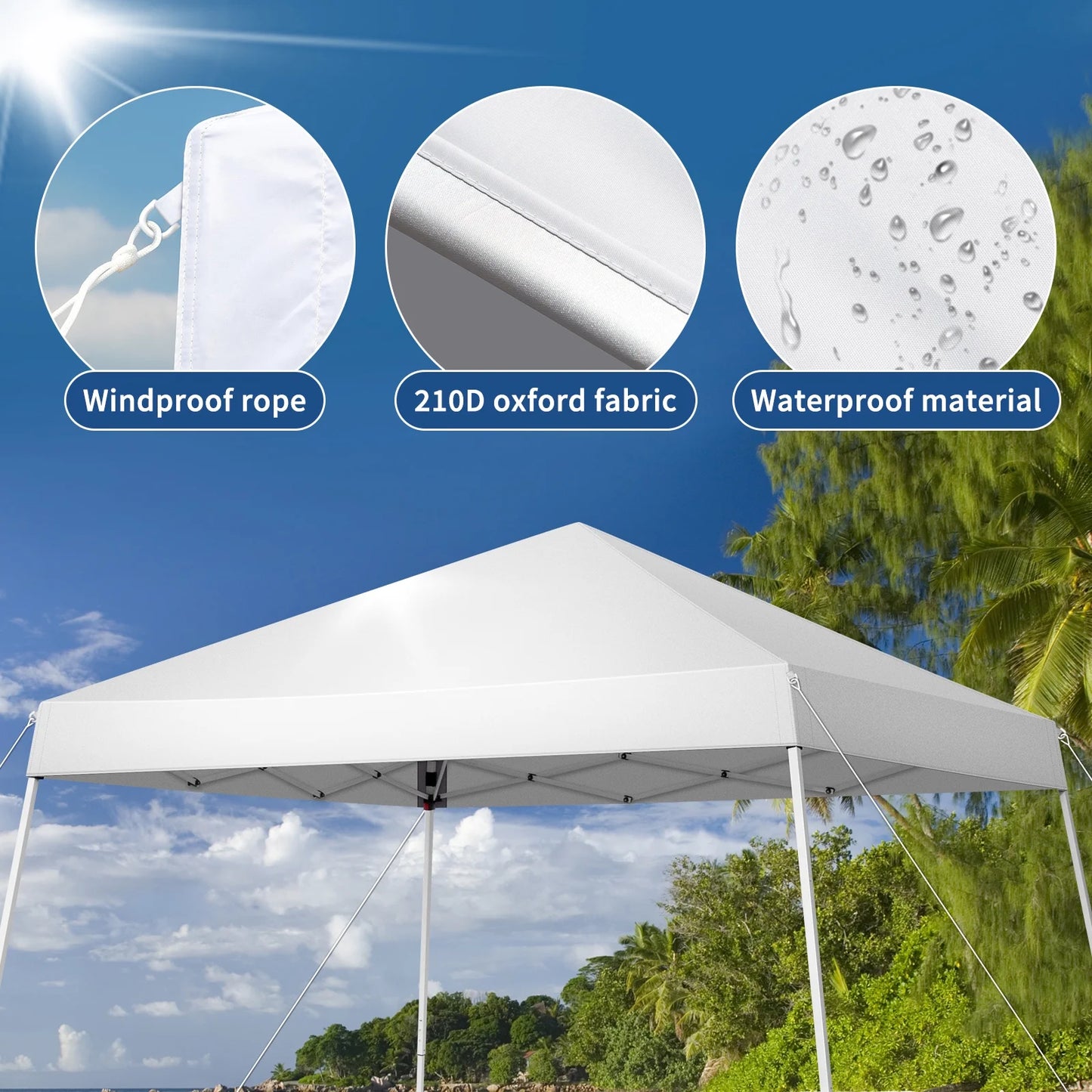 Ktaxon 8' x 8' Ez Pop Up Wedding Party Tent Outdoor Patio Folding Gazebo Canopy Shade Shelter