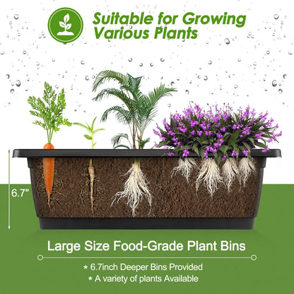 SEJOV 4 ft Vertical Garden 5-Tier Raised Garden Bed Planter Box for Patio Balcony Flower Herb Freestanding Garden Planter - 26 in× 22.75 in× 44.75 in