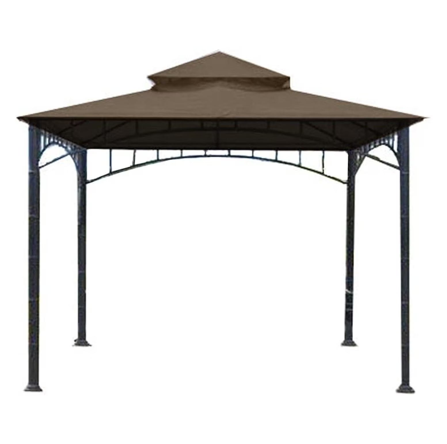 Madaga Gazebo Replacement Canopy - RipLock 350 Nutmeg - 10x10 - Outdoor Patio Cover - Water Resistant - L-GZ136PST