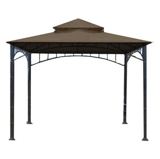 Madaga Gazebo Replacement Canopy - RipLock 350 Nutmeg - 10x10 - Outdoor Patio Cover - Water Resistant - L-GZ136PST