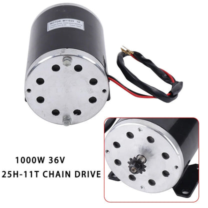 ToppiJoy Mini Bike Motor 1000W, DC Brushed Motor with High Torque for Electric Bicycle, Go-Kart, & Scooter, Fast Start Performance & Heat Dissipation for Smooth Ride