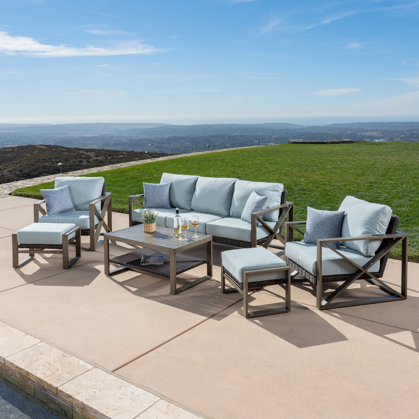 Grand Leisure City Heights 6-piece Outdoor Patio Seating Set