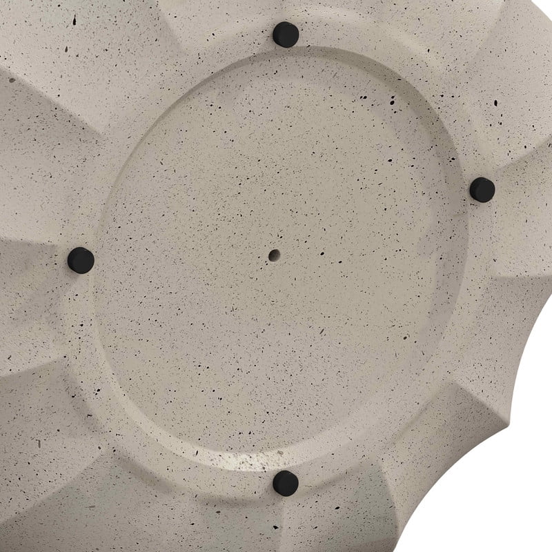 FFH 35.43" Coffee Table for Indoor & Outdoor, Modern Cement Table for Living Room, Patio, Backyards, White