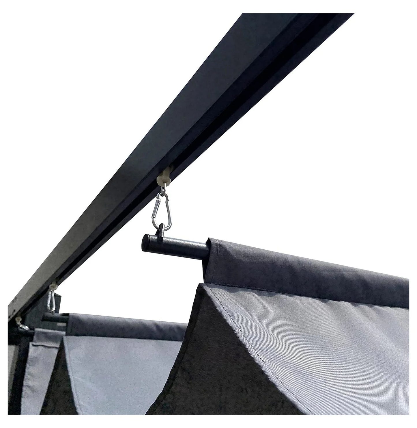 Outdoor Patio Pergola Replacement Canopy Top Cover Gazebo Replacement Shade Cover (Gray-for 10x10 Ft Pergola Frame)