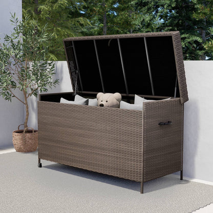 Grand Patio Outdoor 170 Gallon Deck Box Outdoor Large Wicker Storage Box, 52.45lb, 27.25''W, Black