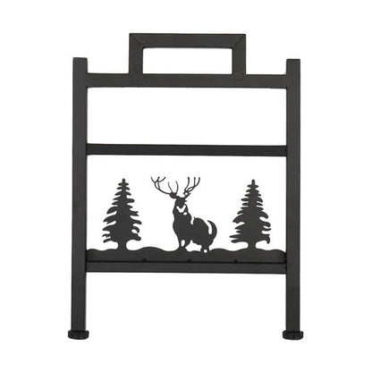 Hottest Small Firewood Rack Holder for Indoor Fireplace, Single-Tier Fire Wood Log Storage Stacker Stand for Outdoor Patio, Black