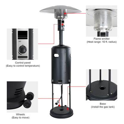 BALI OUTDOORS Gas Patio Heater Propane Patio Heater 40,000 BTU Outdoor Heaters for Patio