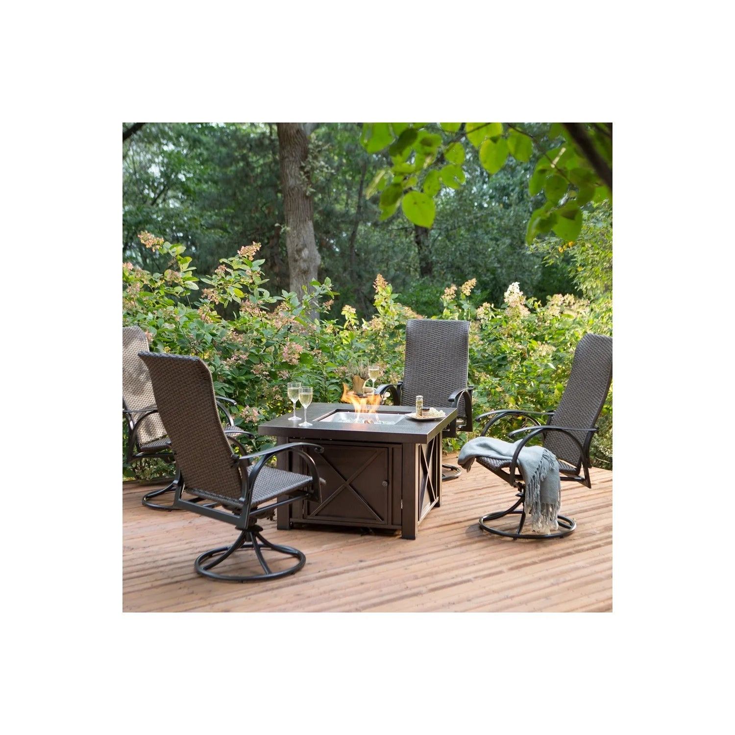 AZ Patio Heaters Outdoor Fire Pit in Hammered Bronze