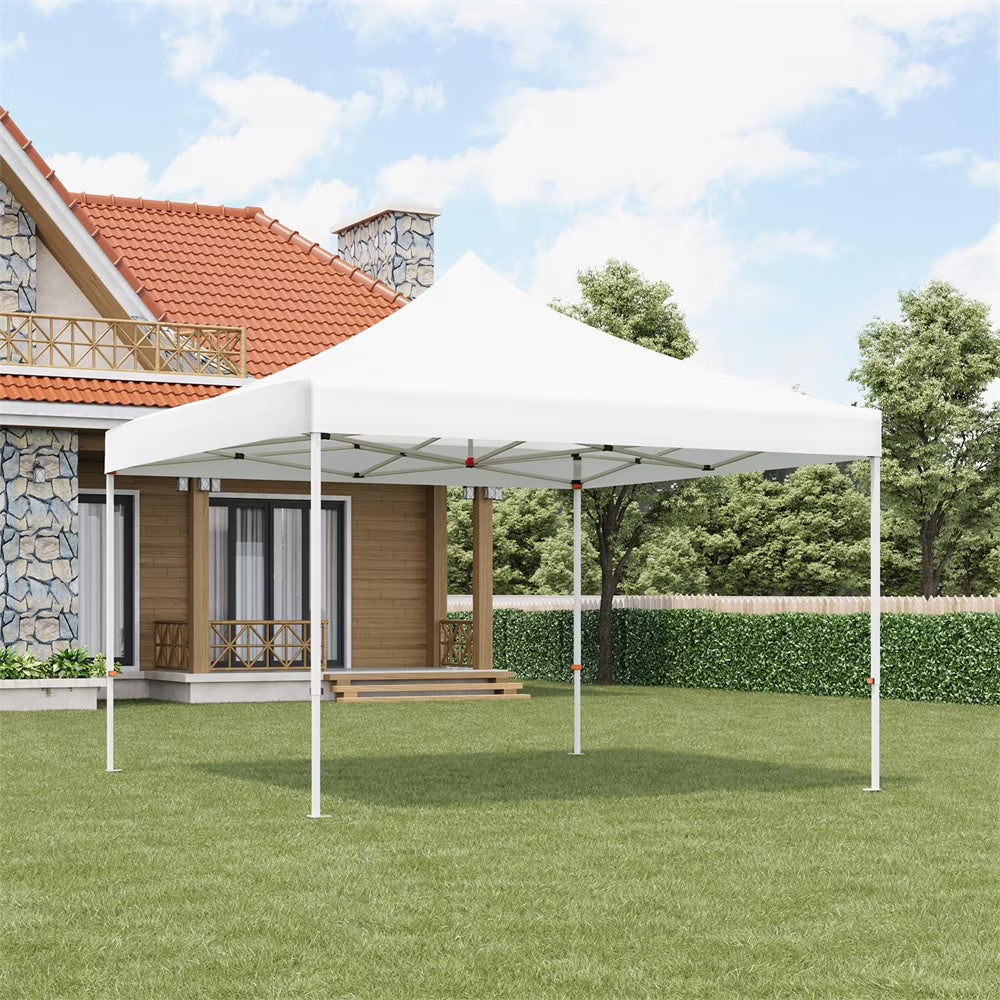10 x 10 FT Pop Up Canopy, Heavy Duty Instant Tent with Wheeled Carry Bag, All Season Commercial Sun Shelter, Portable Canopy Shelter for Patio, Backyard, Bench, Garden