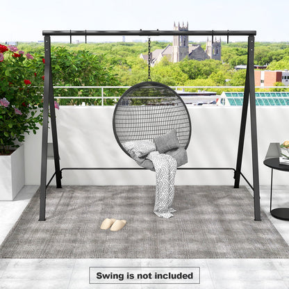 Costway Outdoor Porch Swing Frame Patio Metal Swing Stand with A-Shaped Structure