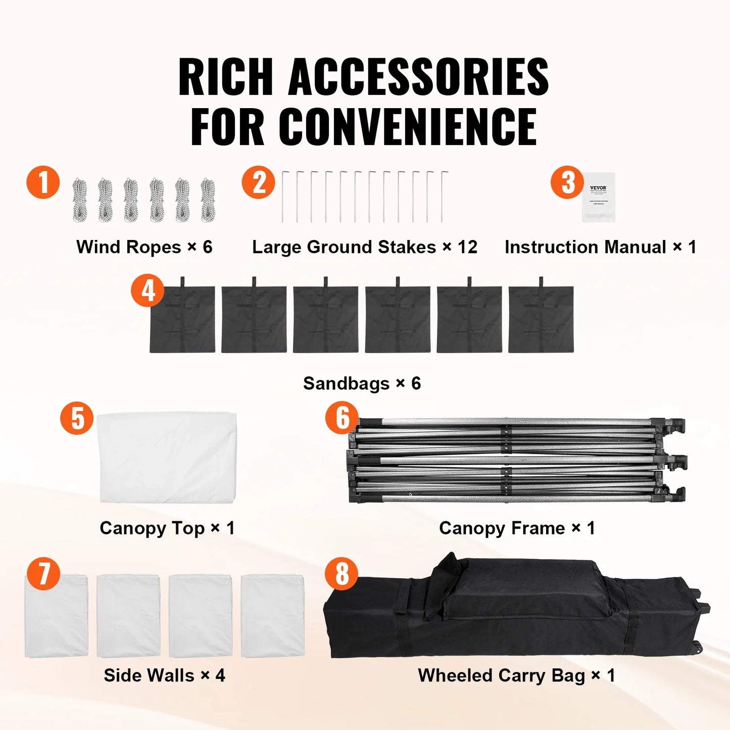 VEVOR 10x20 FT Pop up Canopy with Removable Sidewalls, Instant Canopies Portable Gazebo & Wheeled Bag,UV Resistant Waterproof, Enclosed Canopy Tent for Outdoor Events, Patio, Backyard, Party,Parking