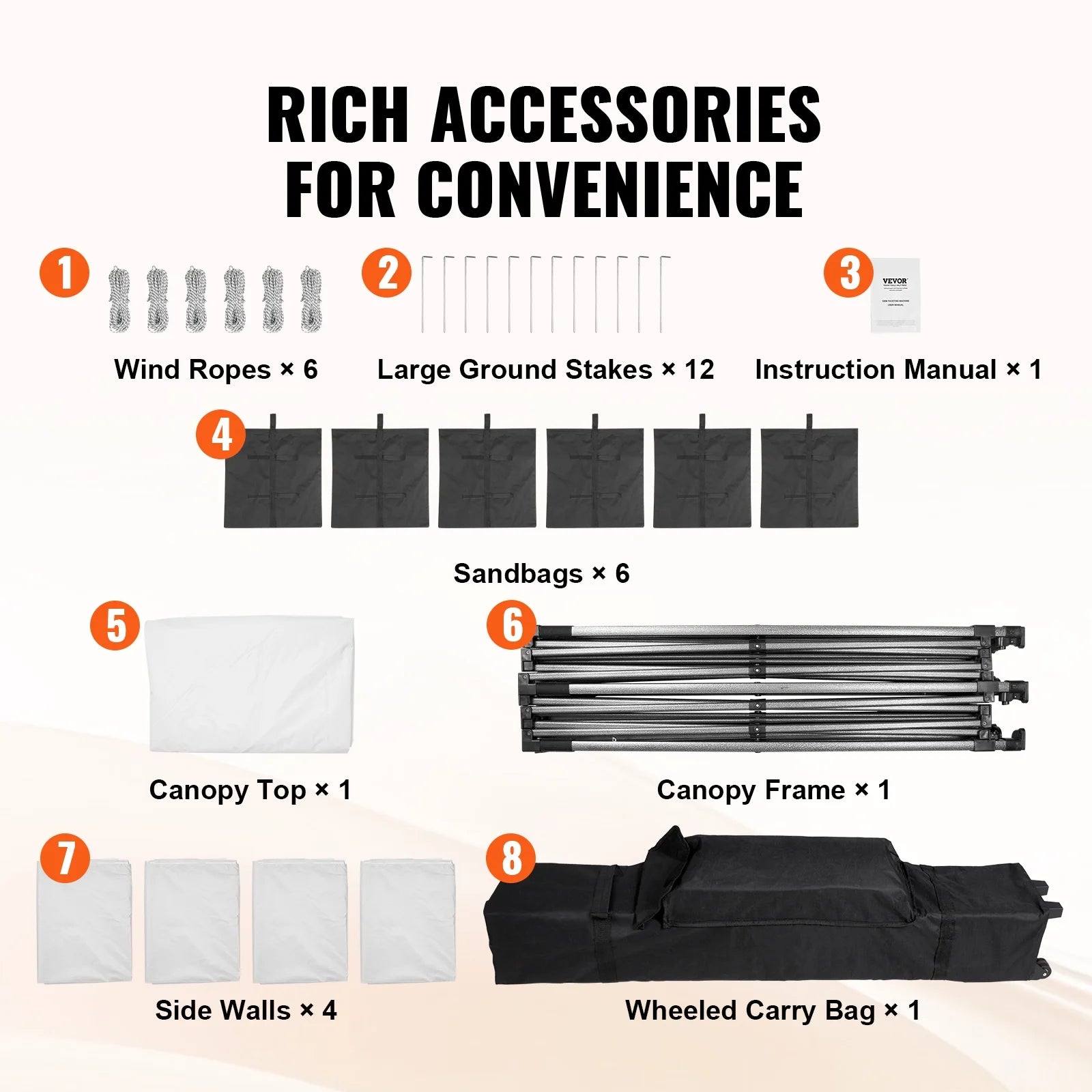 VEVOR 10x20 FT Pop up Canopy with Removable Sidewalls, Instant Canopies Portable Gazebo & Wheeled Bag,UV Resistant Waterproof, Enclosed Canopy Tent for Outdoor Events, Patio, Backyard, Party,Parking