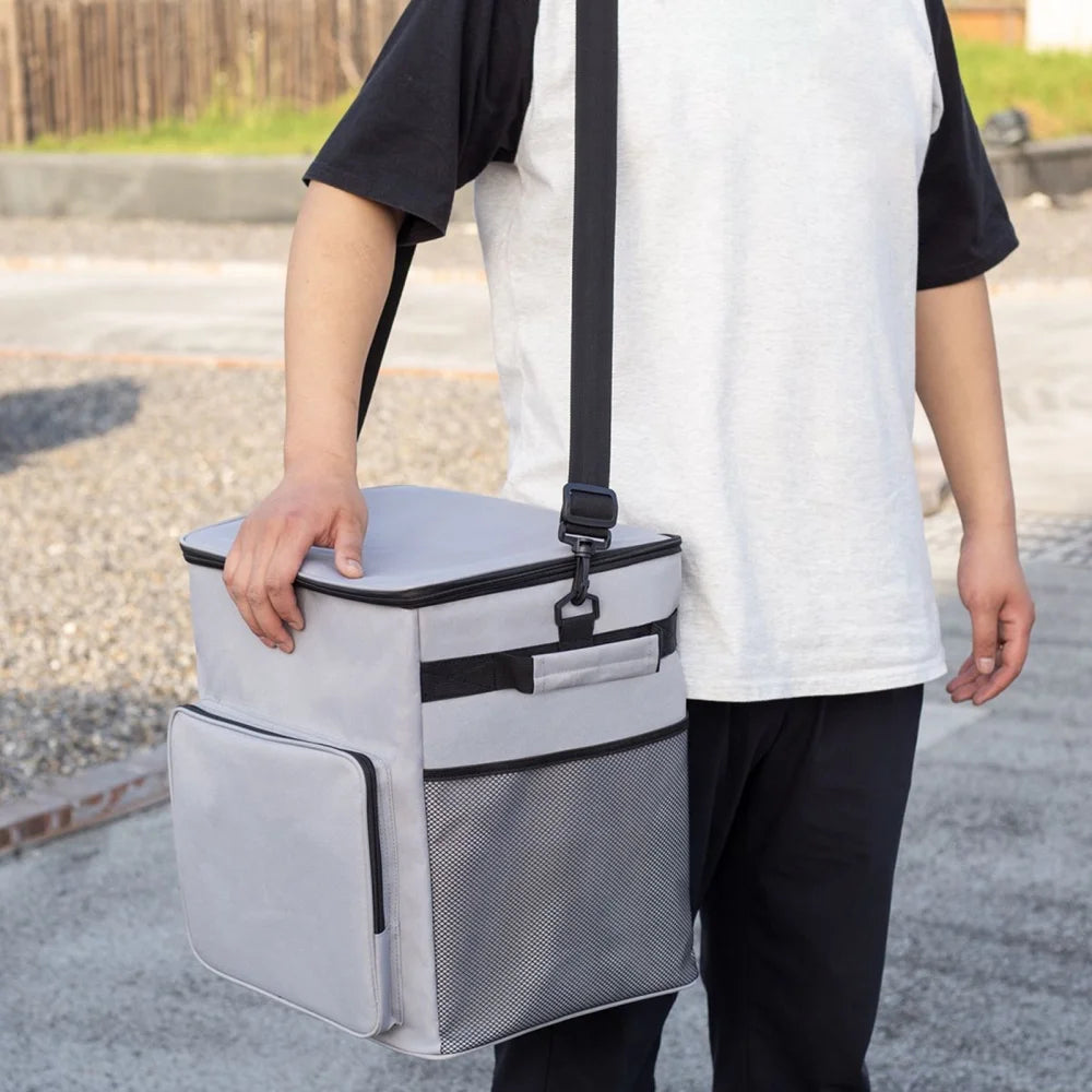 AITOCO Cooler on Wheels Lightweight Cooler Insulated Trolley Cart with Handle 35L Leakproof Bag for Travel Picnic Patio Outdoor Beach Camping manner