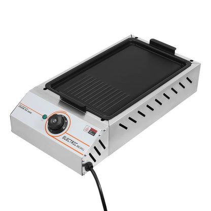 ToppiJoy 122-572° F Electric Griller, Adjustable Temperature Control Teppanyaki Flat Grill for Outdoor Cooking Kitchen and Patio Backyard Barbecue