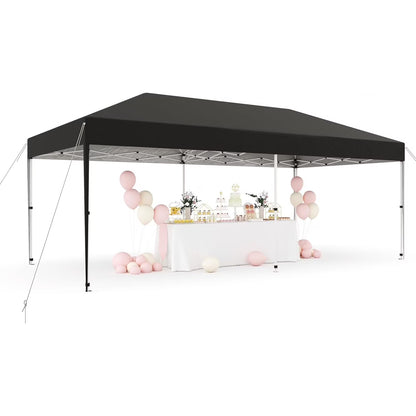 Telyswee 10'x 20' Pop Up Canopy Tent for Parties, Heavy Duty Commercial Canopy Tent Outdoor Vendor Party Tent Waterproof Gazebo Shelter for Patio Outdoor Party Events