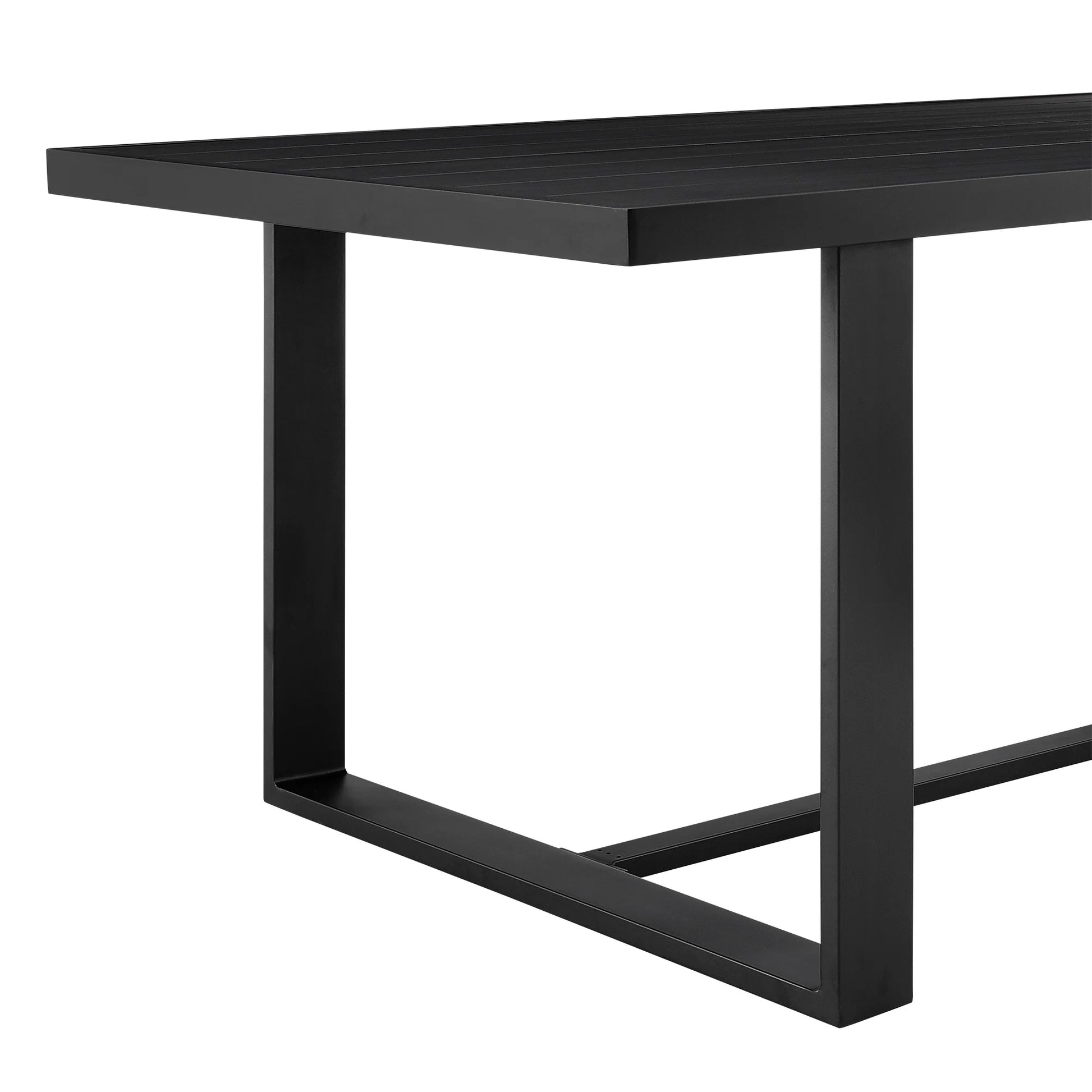 Menorca Outdoor Patio Dining Table in Aluminum