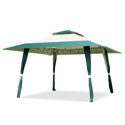 Topbuy 13'x13'Folding Gazebo Canopy Patio Outdoor Tent Party Shade Shelter Green