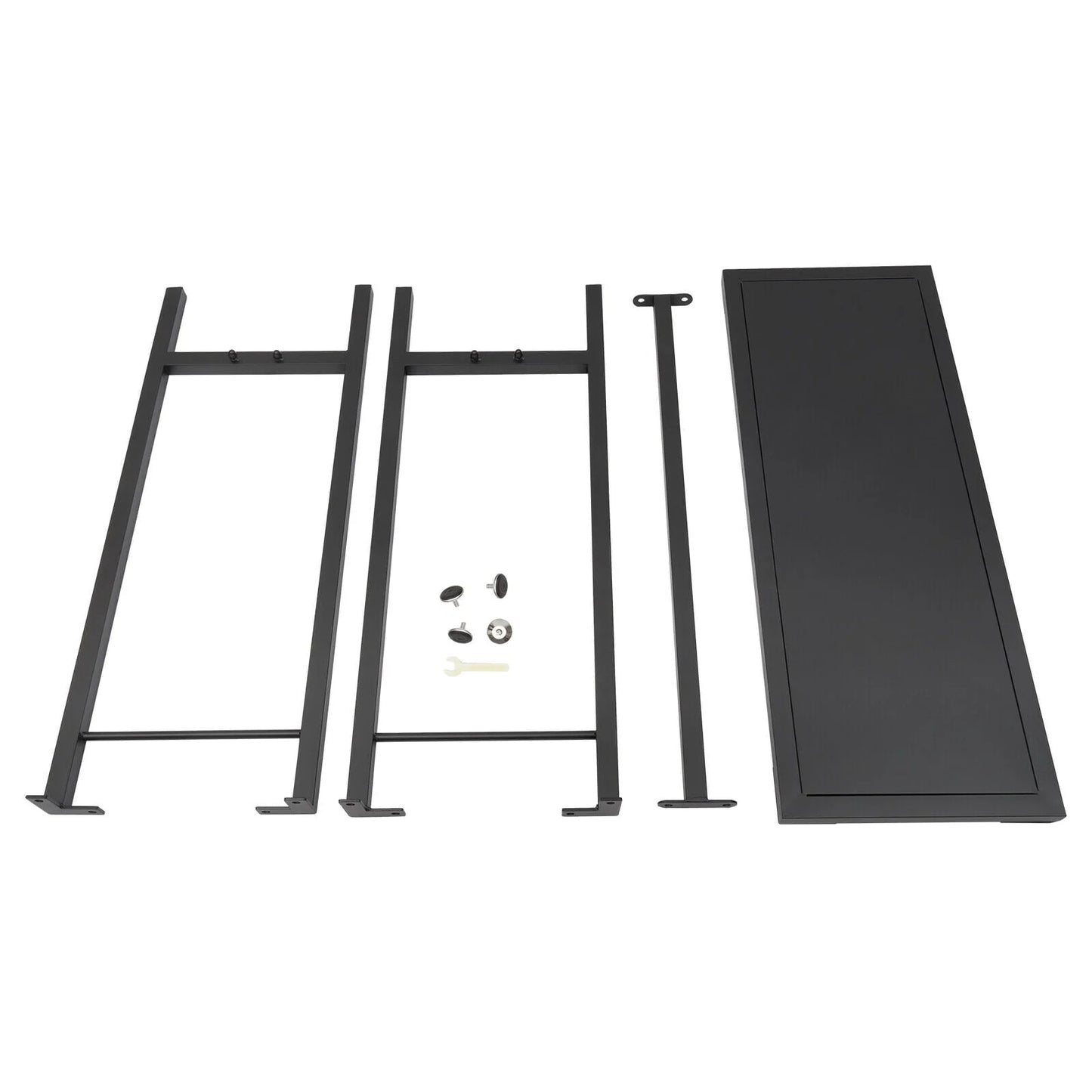 Outdoor Bar Table - 39" Narrow Rectangular Bar Height Pub Table, Tall Bar Height Table Sturdy Metal Frame Tall Table Counter with Feet, for Patio, Balcony, Dinning Room,Garden