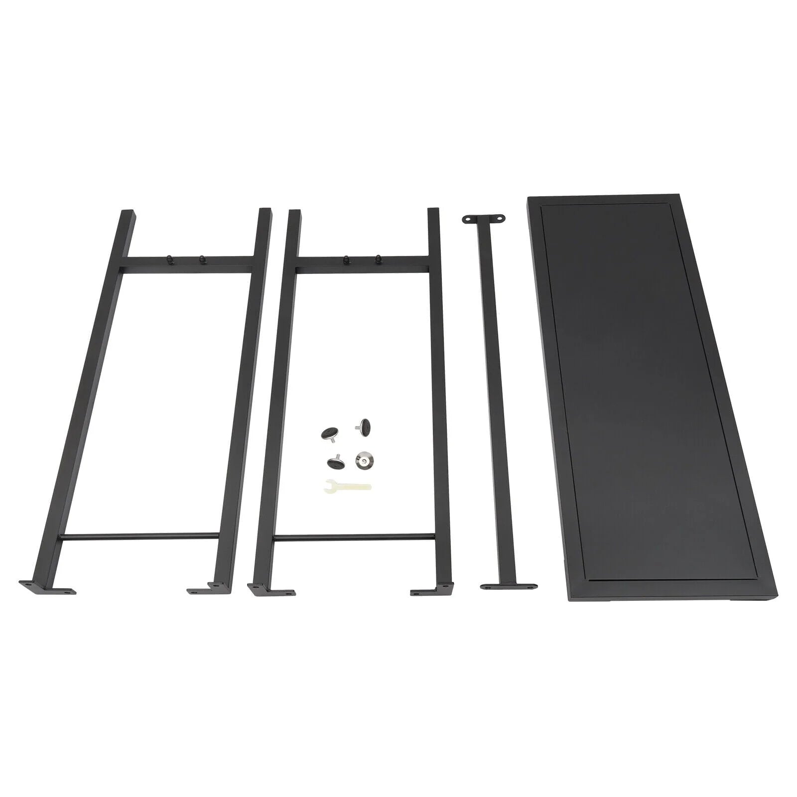 Outdoor Bar Table - 39" Narrow Rectangular Bar Height Pub Table, Tall Bar Height Table Sturdy Metal Frame Tall Table Counter with Feet, for Patio, Balcony, Dinning Room,Garden