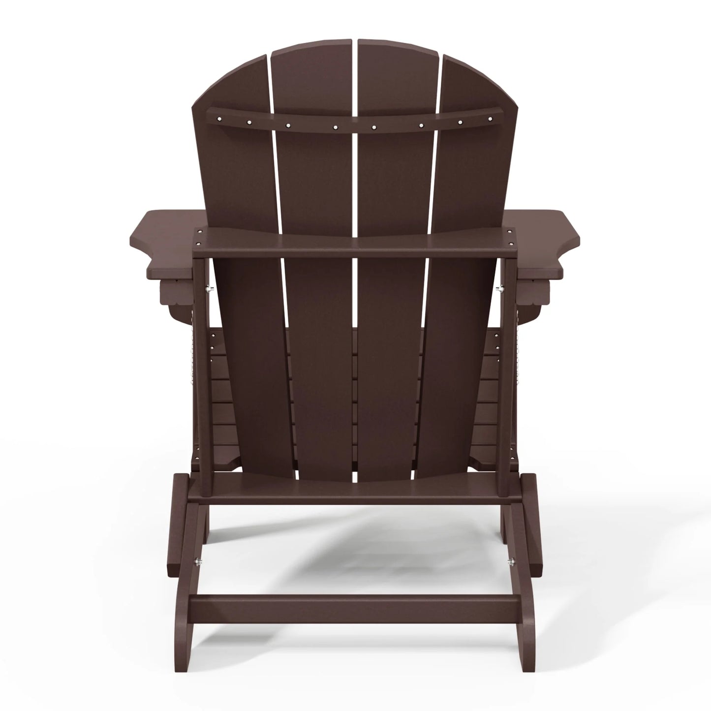 Westintrends Outdoor Folding HDPE Adirondack Chair, Patio Seat, Weather Resistant, Dark Brown