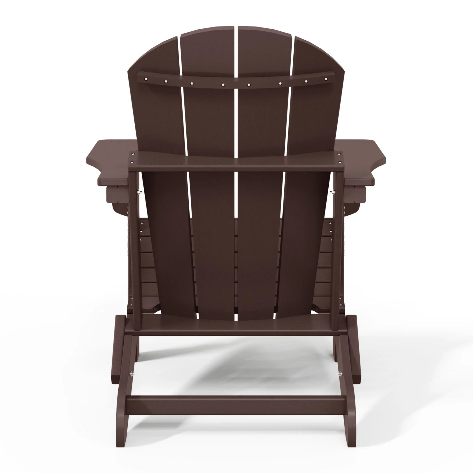Westintrends Outdoor Folding HDPE Adirondack Chair, Patio Seat, Weather Resistant, Dark Brown