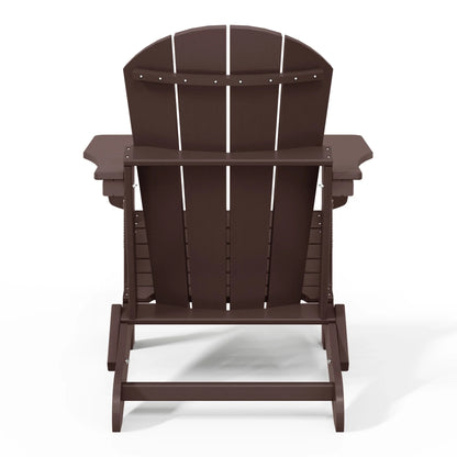 Westintrends Outdoor Folding HDPE Adirondack Chair, Patio Seat, Weather Resistant, Dark Brown
