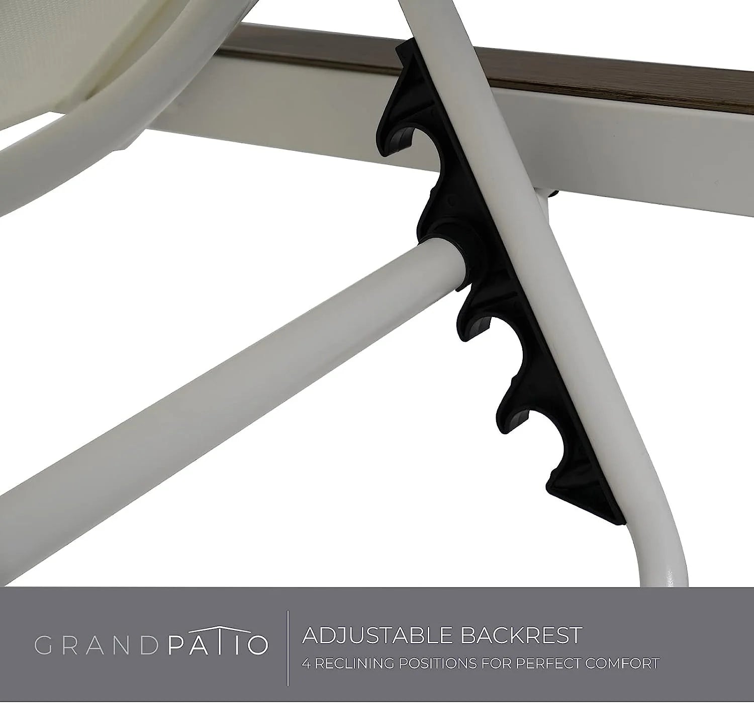 Grand Patio Steel 4 Adjustable Position and Portable Wheels Outdoor Chaise Lounge - Set of 2