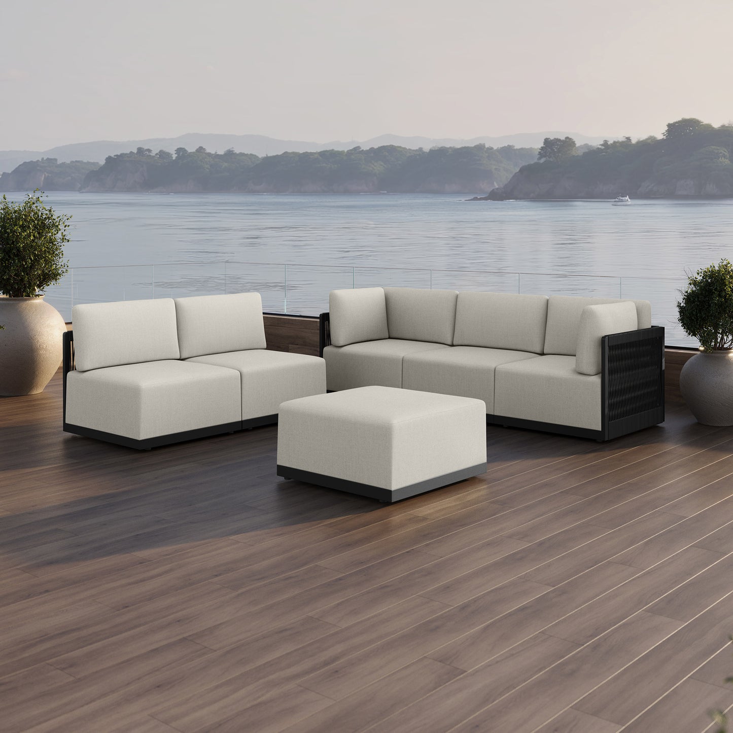 Henredon Annalise 6-piece Outdoor Patio Modular Sectional