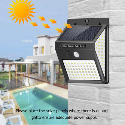 Exgreem Outdoor Wall Light Solar , 3 Modes Solar Motion Sensor Lights for Porch Garden, Patio, 6 Packs