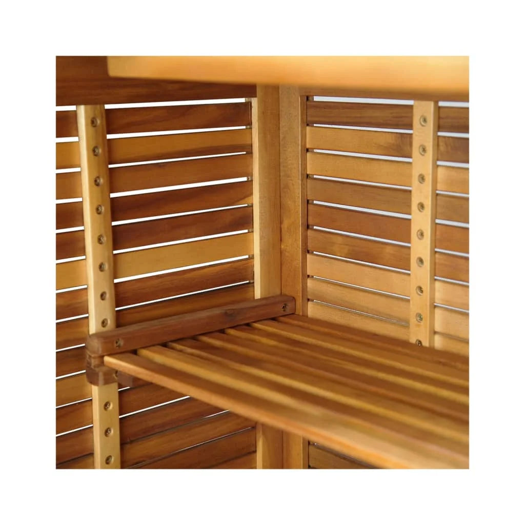 vidaXL 3 Piece Patio Bar Set Solid Wood Acacia