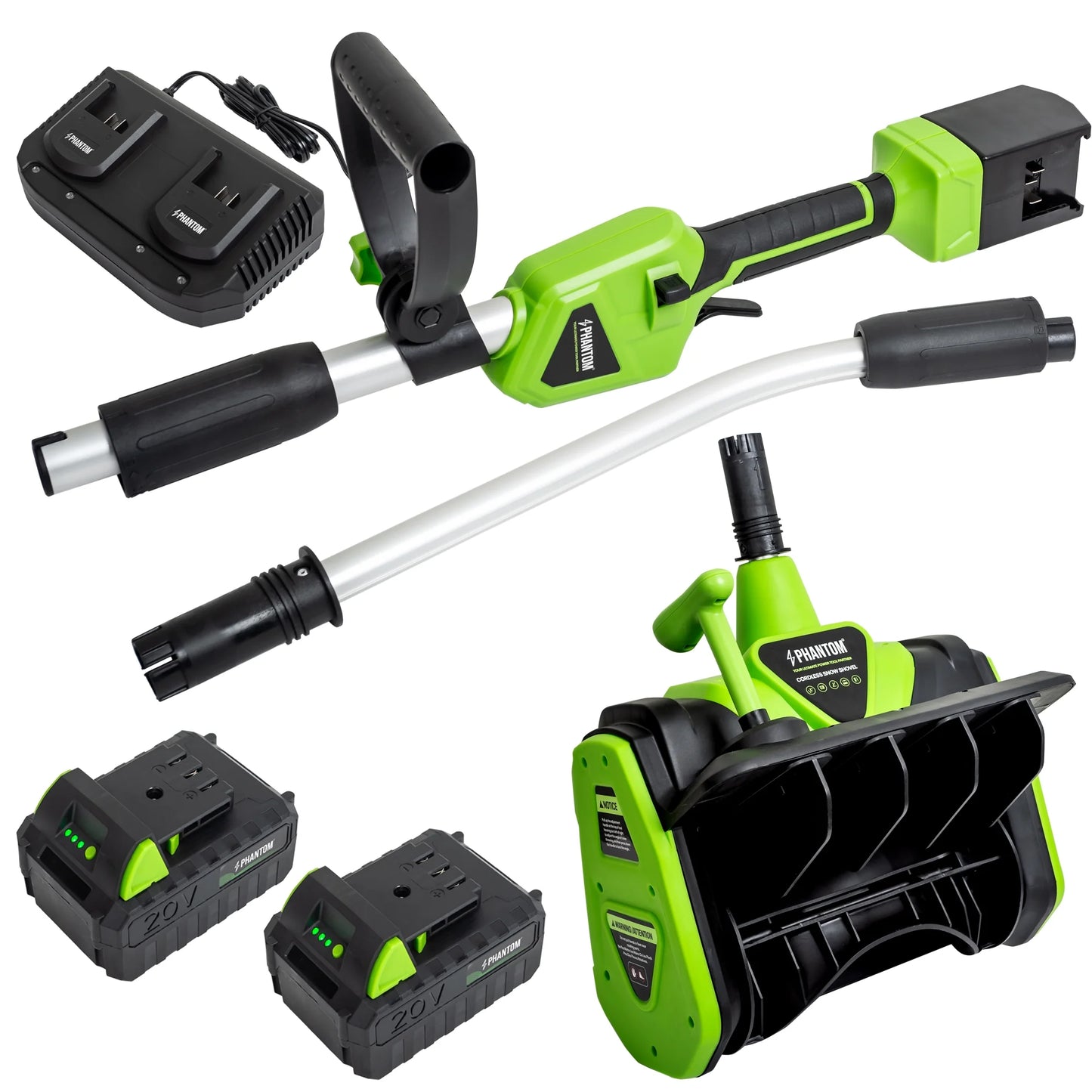 Cordless Snow Shovel, 20V Battery Powered Snow Blower, Lightweight Electric Snow Thrower with Adjustable Handle, Directional Plate, Perfect for Patios, Decks, Walkways, and Driveways (20 INCH)