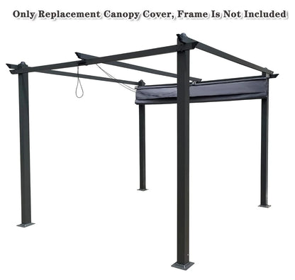Outdoor Patio Pergola Replacement Canopy Top Cover Gazebo Replacement Shade Cover (Gray-for 10x10 Ft Pergola Frame)