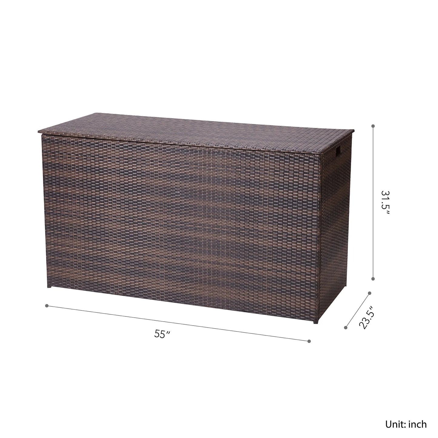 Teamson Home 154-Gallon Patios, Decks, and Pool areas Storage Chest with Waterproof Liner, Brown