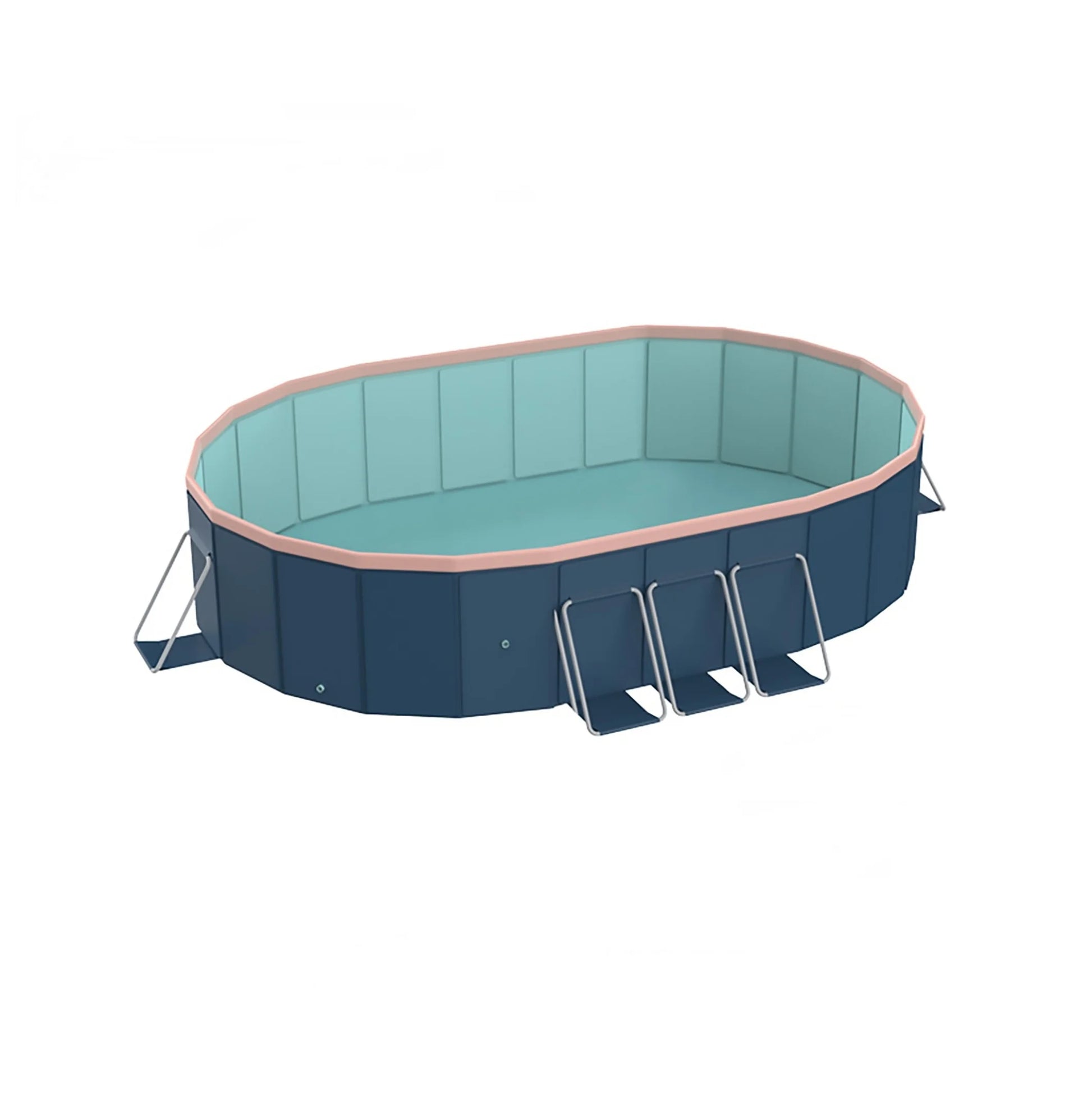 3.65m PVC Folding Pool - Outdoor Swimming Pool for Patio, Beach & Garden - Durable, Non-Inflatable, Easy Setup & Storage
