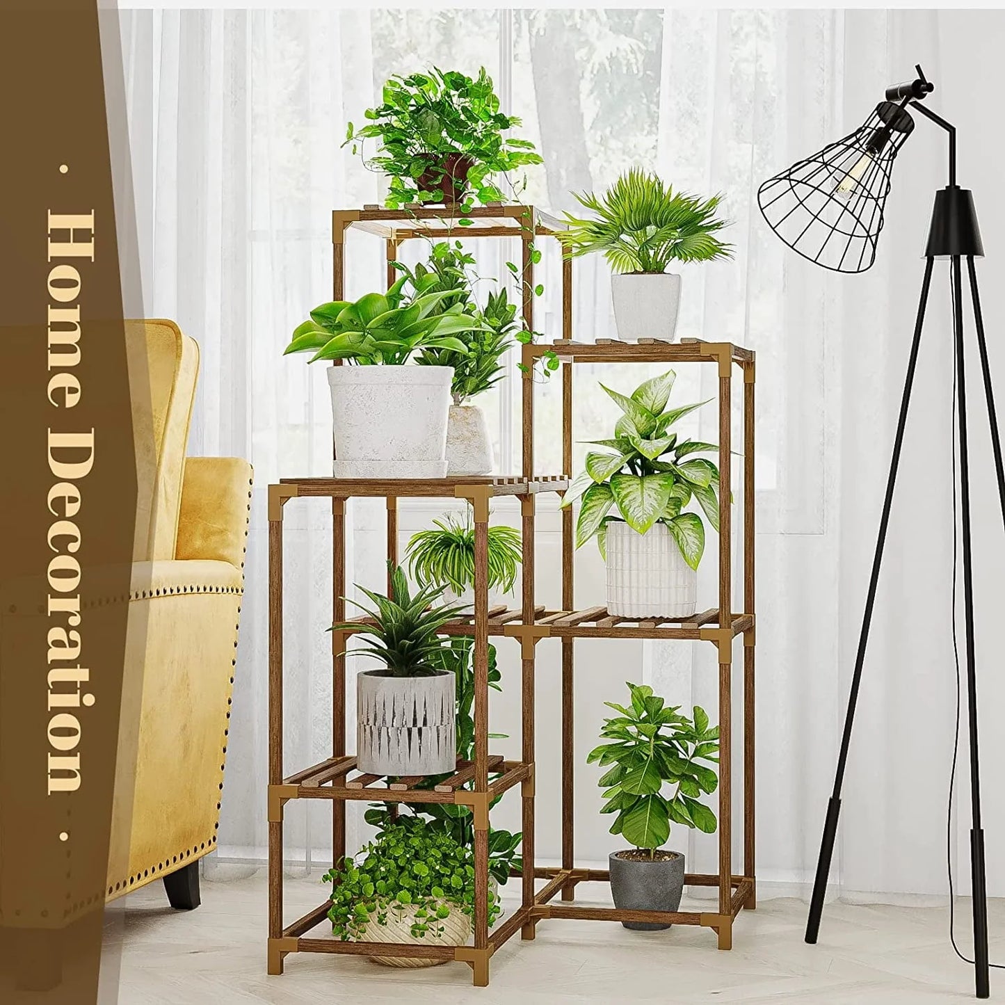 Plant Stands Indoor Outdoor Corner Tall Shelf Plant Shelves Wood Plant Holder for Living 7-Tier Corner Stands Room Outdoor Plant Rack Indoor Multiple Plants Patio Balcony Decor Gardening Gifts for Mom