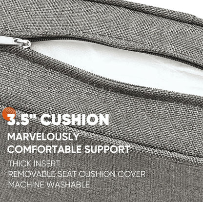 PARKWELL Outdoor 3-Seat Patio Sofa Furniture,Weather Resistant Wicker Couch with Deep Seat Anti-Slip Cushion,Gray