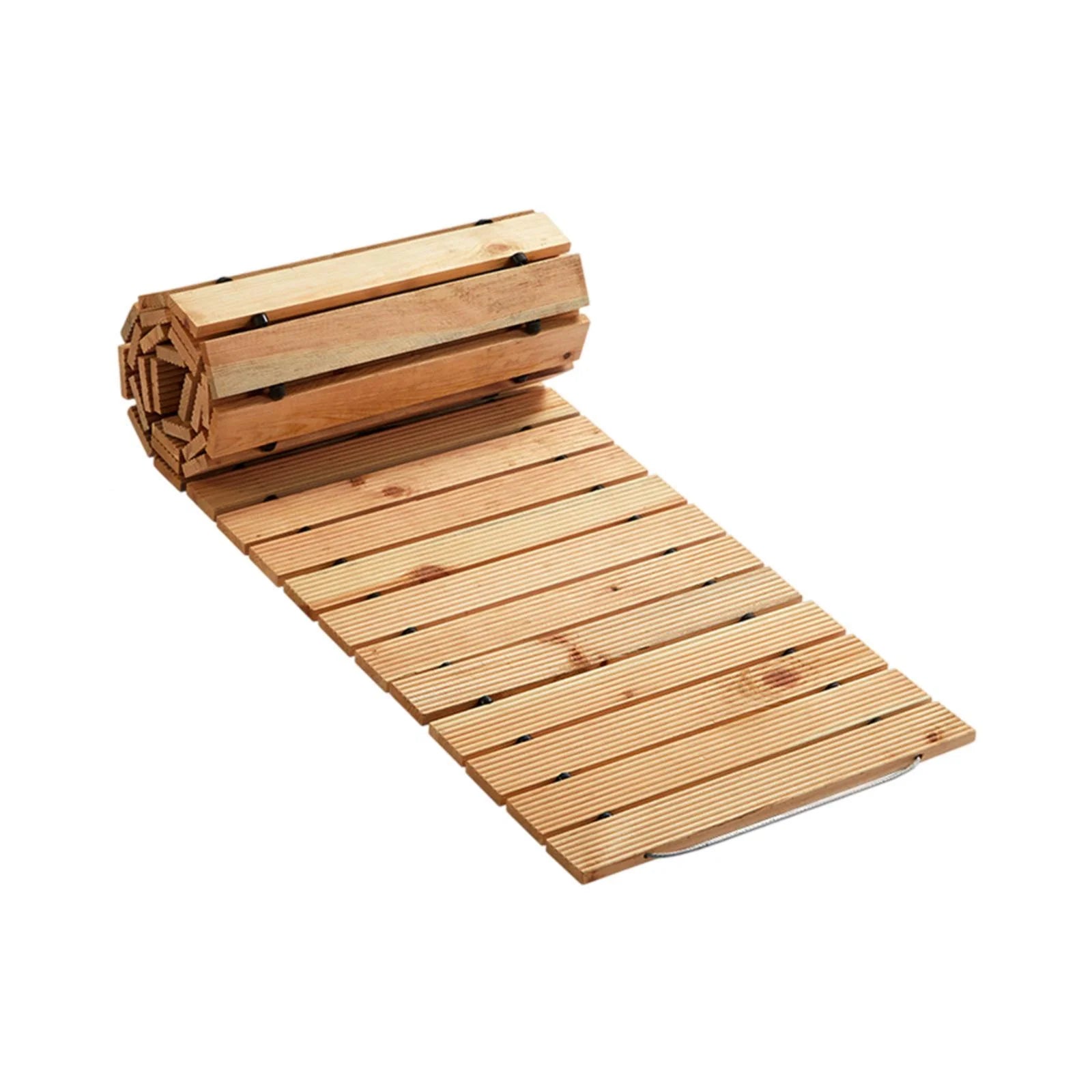 koolsoo Wooden Garden Pathway Boardwalk Decor Wood Road Floor Straight Walkway Wedding Party Pathway for Outside Beach Outdoor Patio