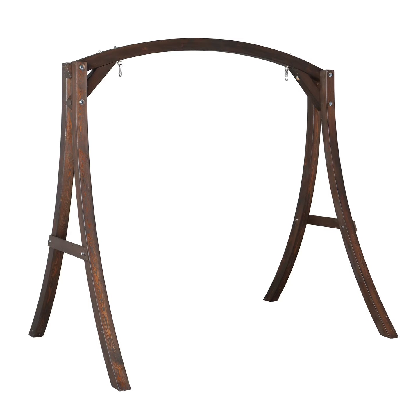 VINGLI 1000 lbs Patio Wooden Porch Swing Stand for 5 ft Swings, Black