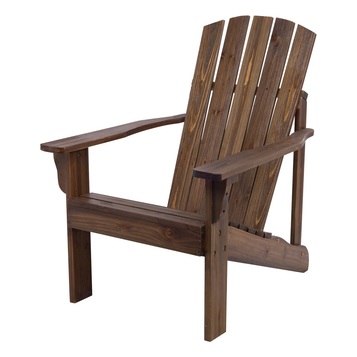 Shine Company Traditional Cedar Wood Patio Firepit Adirondack Chair in Beige