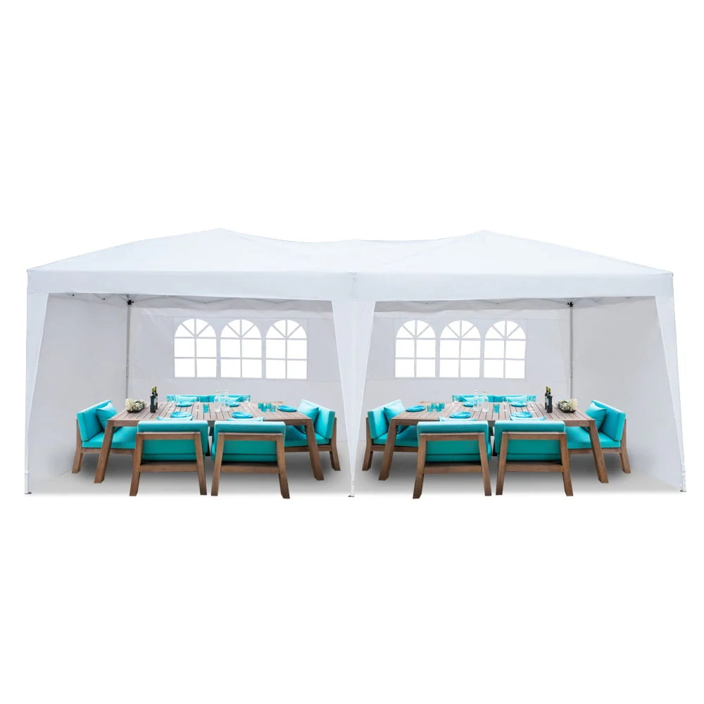 Zimtown 10' x 20' Ez Pop Up Party Tent Patio Wedding Canopy Gazebo Pavilion Car Tent W/4 Side Walls