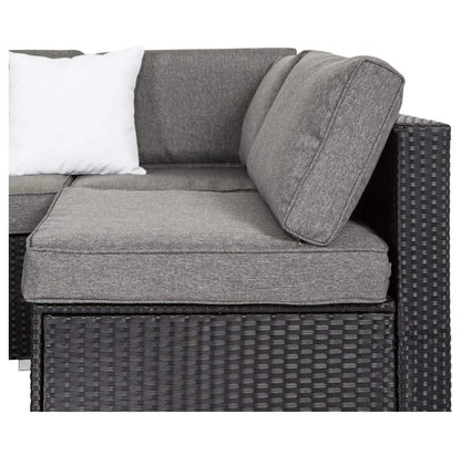 Patio Cushion Covers Replacement - 18 Piece Set for Sectional Sofa, Rattan Furniture, Dark Grey, Waterproof, Zippered, Washable Slipcovers