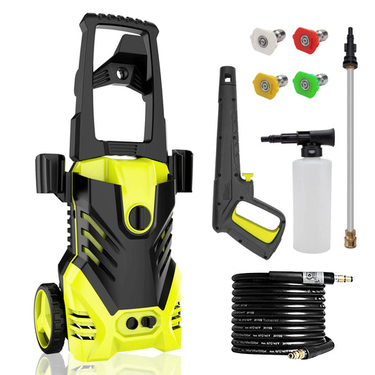 FATFAX Electric High Pressure Washer 3500 Psi and 2.5 GPM with 25ft Hose/16ft Power Cord,Making It Perfect for Cleaning Cars, Fences, Pool, Patios.