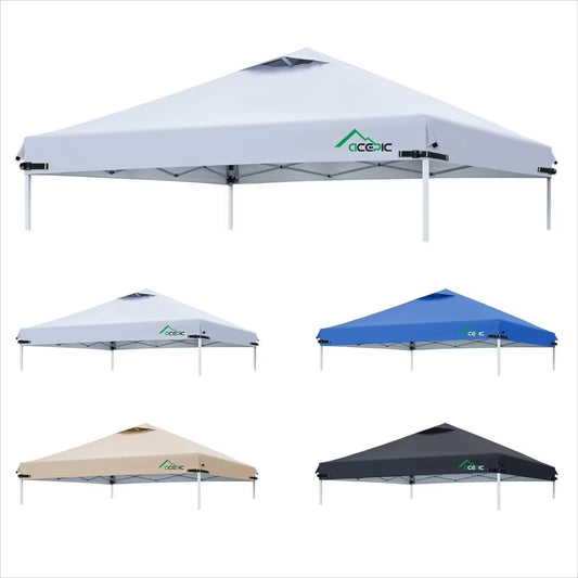 10x10 Canopy Replacement Top with Air Vent, Waterproof Canopy Cover, UV Protection Tent Roof for Outdoor Patio Events, Fits Straight Leg Frames(Only includes the top cloth, not the frame.white)