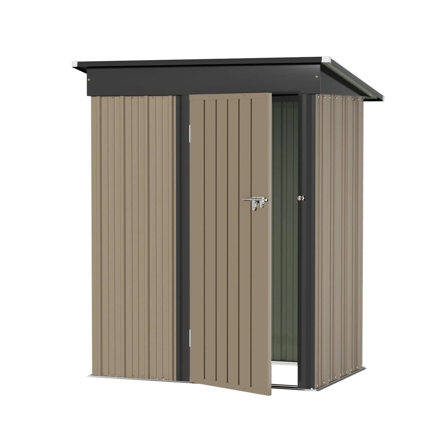 Devoko 5×3 ft.Patio Metal Shed, Lockable Garden Shed for Outdoor Backyard Patio Storage