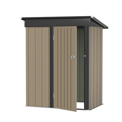 Devoko 5×3 ft.Patio Metal Shed, Lockable Garden Shed for Outdoor Backyard Patio Storage