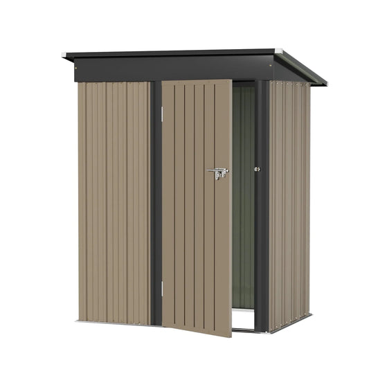 Devoko 5×3 ft.Patio Metal Shed, Lockable Garden Shed for Outdoor Backyard Patio Storage