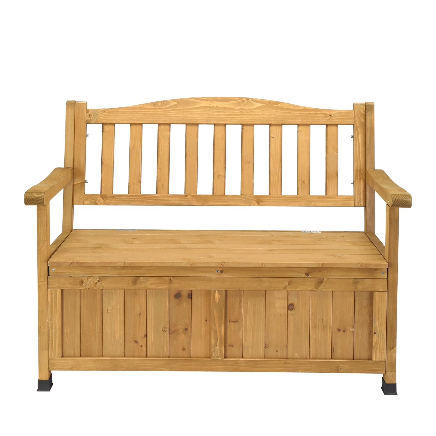 Zimtown Outdoor Storage Bench Deck Box for Patio Furniture, Front Porch Decor,Yellow
