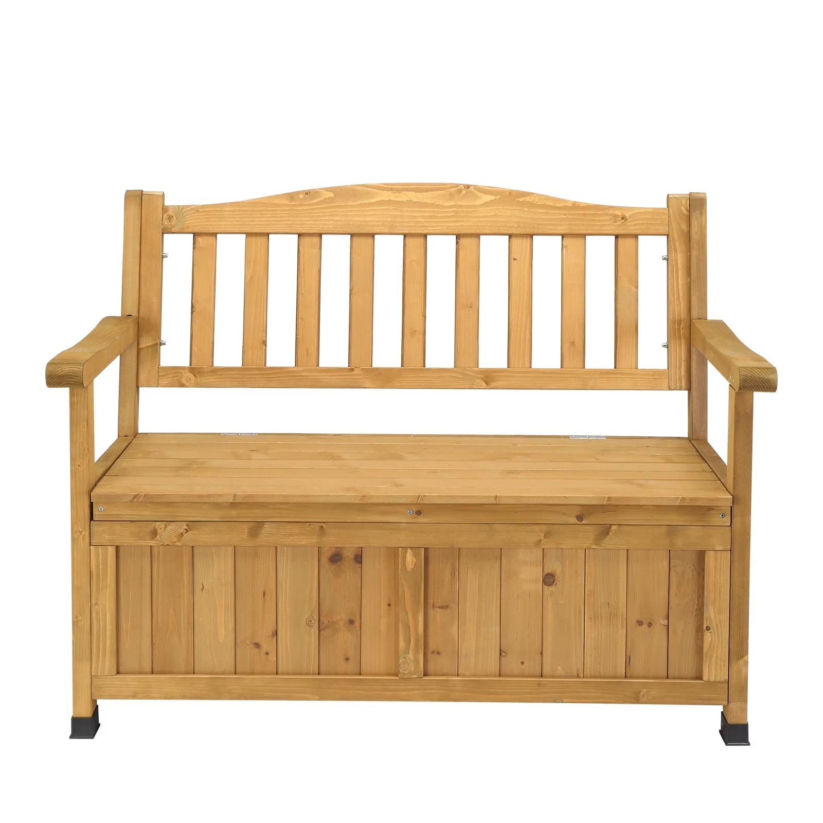 Zimtown Outdoor Storage Bench Deck Box for Patio Furniture, Front Porch Decor,Yellow