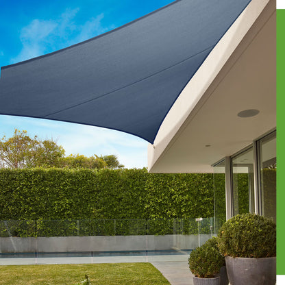 Coolaroo Premium Outdoor Sun Shade Sail with Hardware Kit 95% UV Block Protection for Backyard, Garden, Patio, 16'5" Triangle, Stone