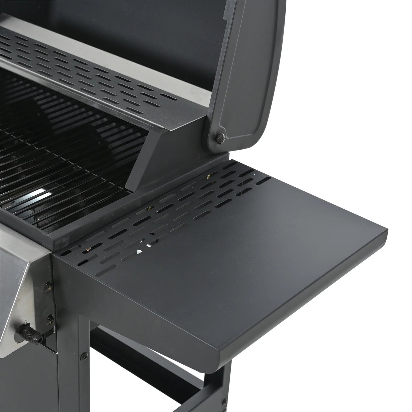 Highsound 3 Burner BBQ Propane Gas Grill, Stainless Steel 25650 BTU Patio Garden Barbecue Grill with Thermometer, Black